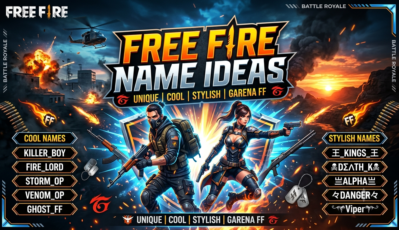 Free Fire Name Ideas 2026: 60+ Stylish and OP Nicknames (With Symbols)